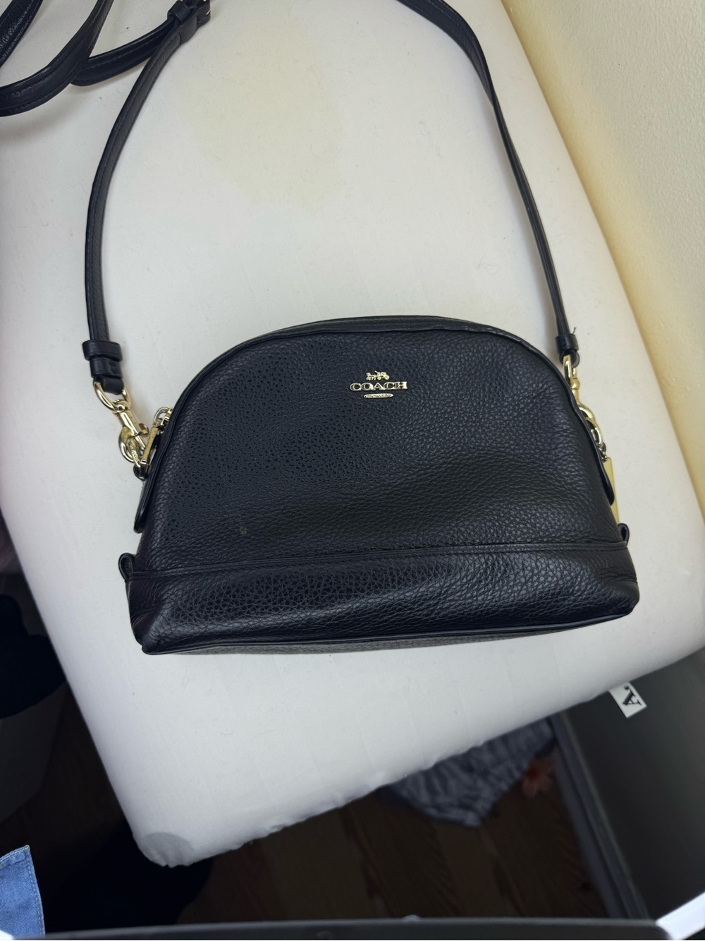 Coach Pebbled Leather Dome Crossbody Bag